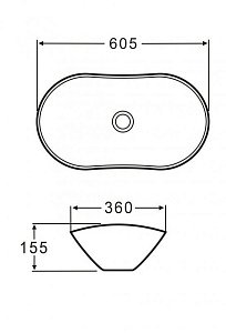 Раковина накладная BelBagno BB1404 60.5 черная матовая купить в интернет-магазине Sanbest