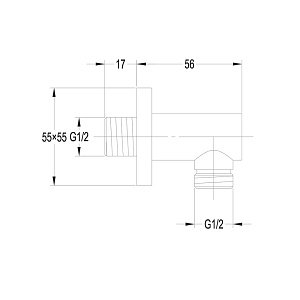 Подключение для шланга OMNIRES S008GL золото купить в интернет-магазине сантехники Sanbest