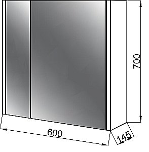Зеркальный шкаф Cerutti SPA Пьемонт 60 купить в интернет-магазине сантехники Sanbest