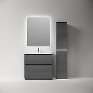 Тумба с раковиной Sancos FOLK Floor FL80FGS/CN7012 80 Grey soft для ванной в интернет-магазине Sanbest