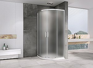Душевой уголок ABBER Schwarzer Diamant AG01100M 100x100 стекло матовое/профиль хром купить в интернет-магазине Sanbest