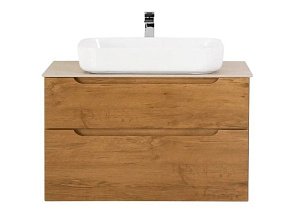 Тумба с раковиной и столешницей BelBagno ETNA H60 2C 100 Rovere Nature для ванной в интернет-магазине Sanbest