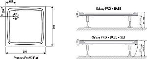 Душевой поддон Ravak Galaxy Pro Flat Perseus 90х90 купить в интернет-магазине Sanbest