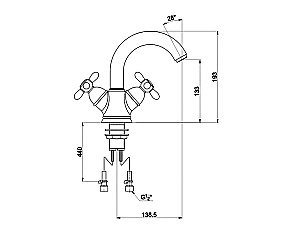Смеситель для раковины Timo Ritz 0141FN купить в интернет-магазине сантехники Sanbest