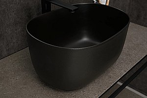 Раковина накладная Gid Creativo 45 N9302bg 53377 черная графит купить в интернет-магазине Sanbest