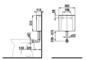 Бачок скрытого монтажа Jika MODUL 3/6 л белый с декором кузнечик купить в интернет-магазине сантехники Sanbest