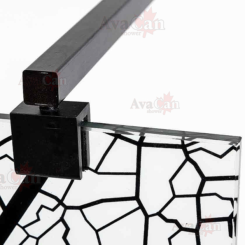 Душевое ограждение AvaCan MB110 профиль черный/стекло прозрачное с рисунком купить в интернет-магазине Sanbest