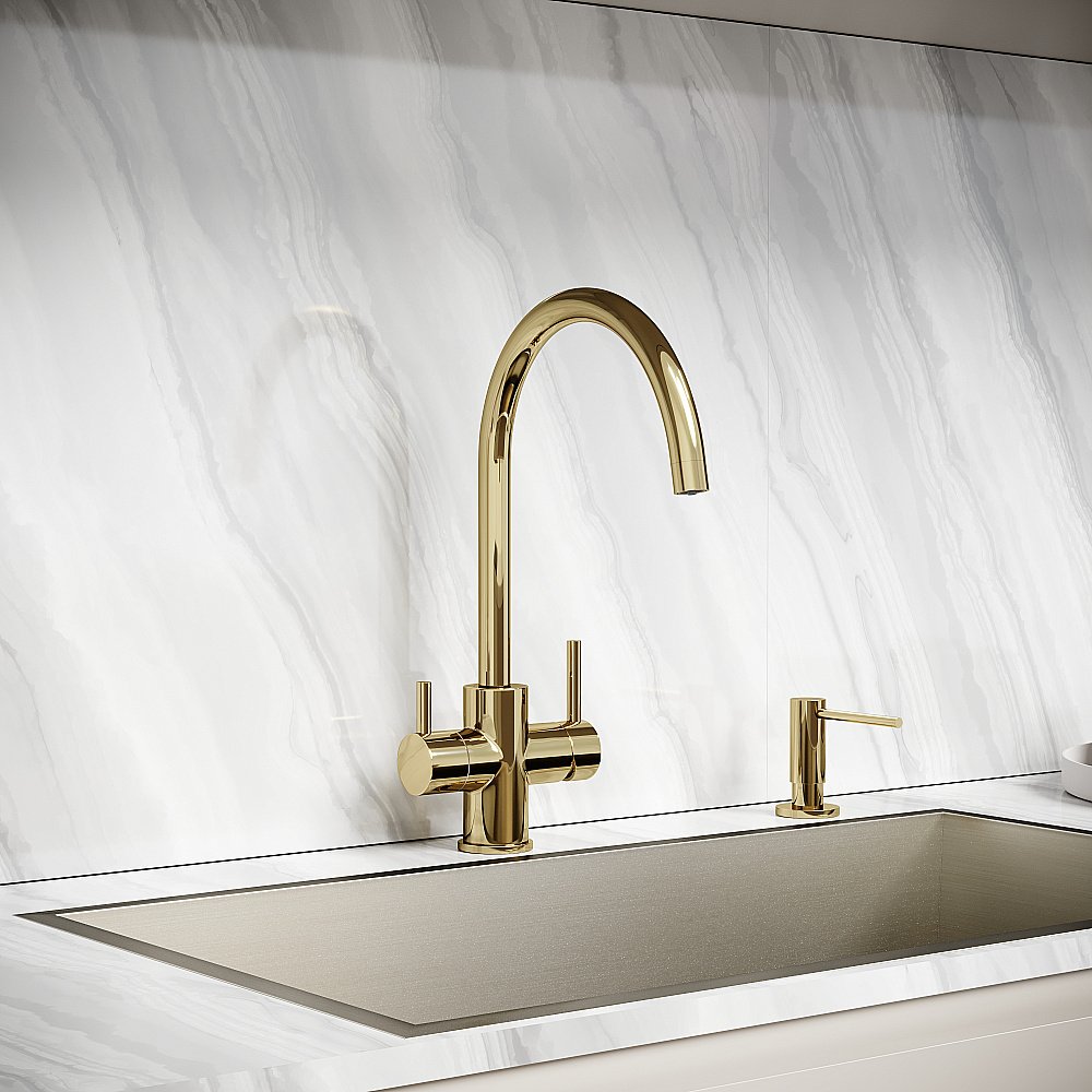 Смеситель для кухни Sancos Taper SC4012ZG полированное золото купить в интернет-магазине сантехники Sanbest