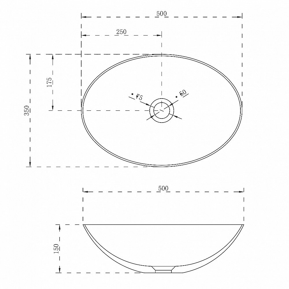 Раковина накладная ABBER Stein AS2609 белая матовая купить в интернет-магазине Sanbest