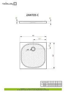 Душевой поддон Radaway Zantos C 90x90 купить в интернет-магазине Sanbest