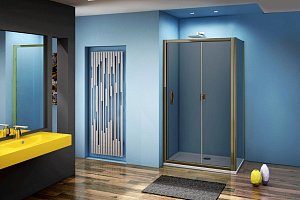 Душевой уголок Good door JAZZ WTW+SP 140x80 тонированный/бронза купить в интернет-магазине Sanbest