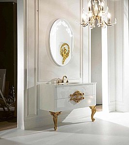 Тумба с раковиной Armadi Art Neoart 100 под моноблок стекло белая для ванной в интернет-магазине Sanbest