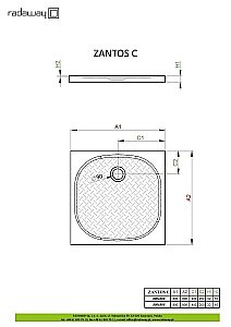 Душевой поддон Radaway Zantos C M3ZNC9090-06 90x90 белый купить в интернет-магазине Sanbest