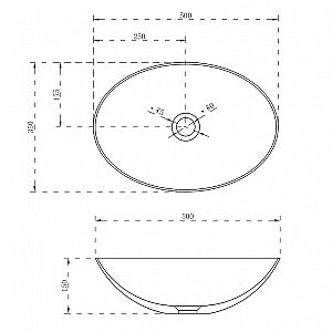 Раковина накладная ABBER Stein AS2609 белая матовая купить в интернет-магазине Sanbest