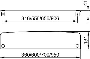 Полка KEUCO ELEGANCE 11610009900 95 хром купить в интернет-магазине сантехники Sanbest