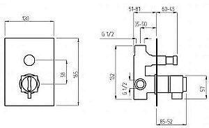 Смеситель скрытого монтажа термостатический Migliore Kvant ML.KVT-2781 хром купить в интернет-магазине сантехники Sanbest