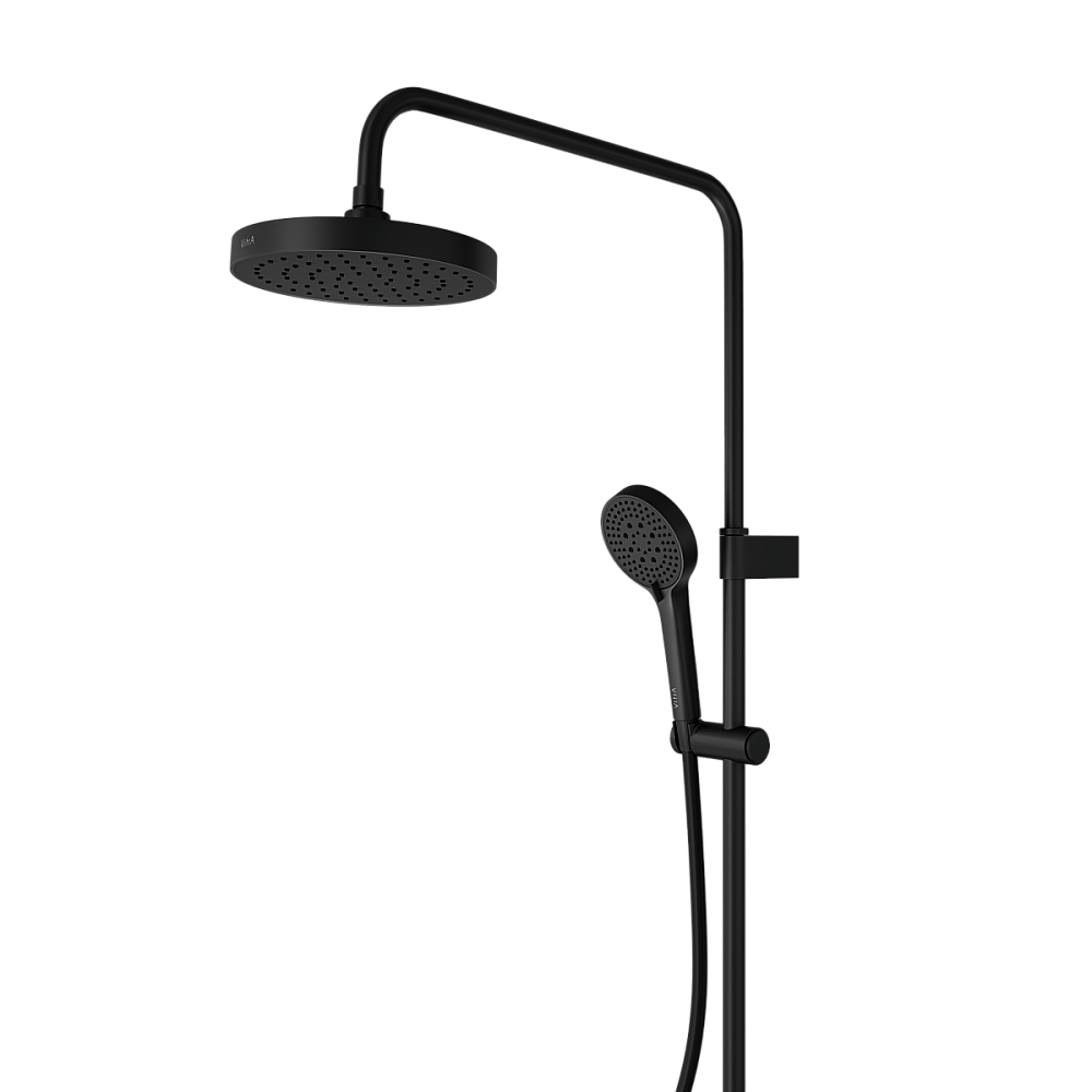 Душевая система VitrA Base Round A4730336EXP с термостатом, матовая черная купить в интернет-магазине сантехники Sanbest