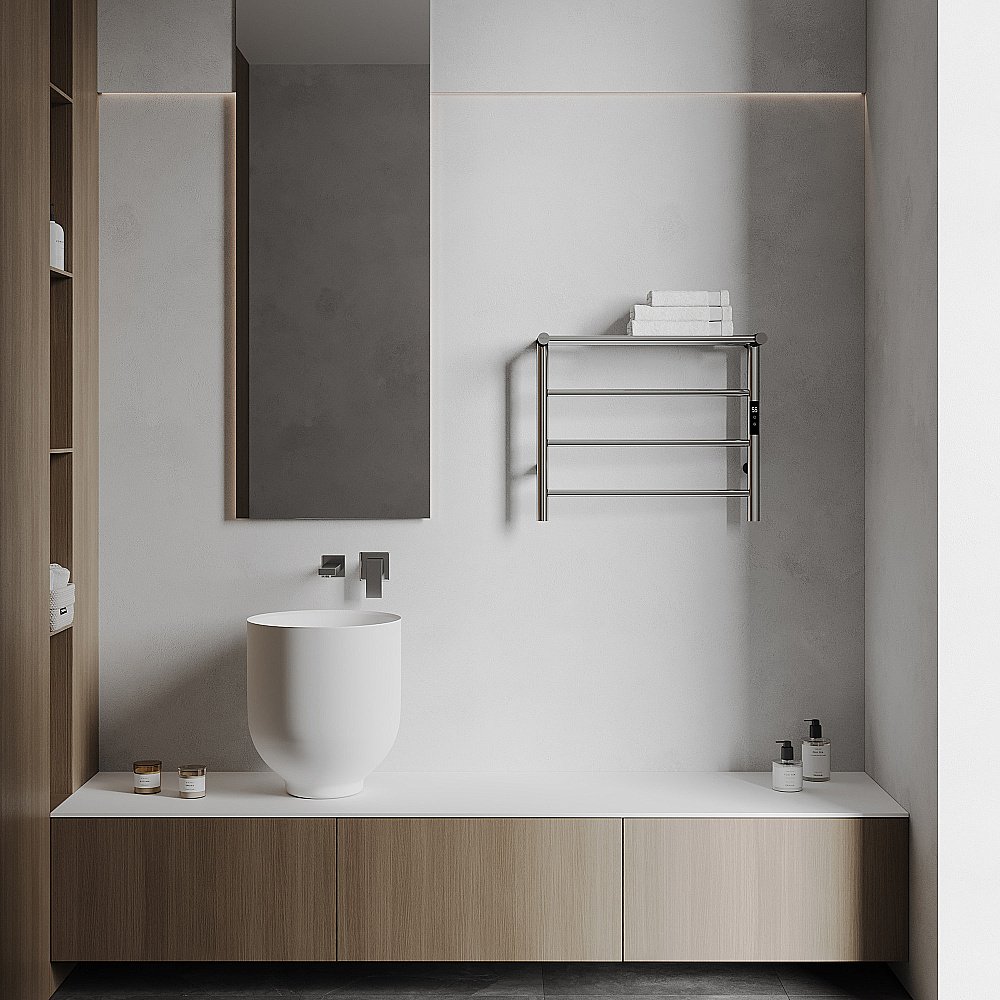 Полотенцесушитель электрический ABBER Standard AH4614 хром купить в интернет-магазине сантехники Sanbest