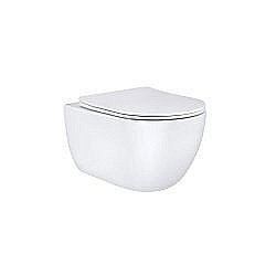 Унитаз подвесной Vincea Evo VT1-34 безободковый, с крышкой микролифт, белый купить в интернет-магазине Sanbest