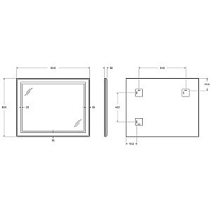 Зеркало BelBagno Kraft SPC-KRAFT-1000-800-SENS-AL сатин в ванную от интернет-магазине сантехники Sanbest