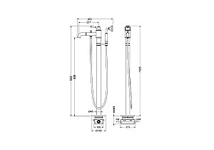 Смеситель для ванны Aquatek Классик AQ1545MB черный матовый купить в интернет-магазине сантехники Sanbest
