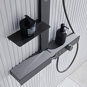 Душевая система Black&White Gravity GH-9005-GM оружейная сталь купить в интернет-магазине сантехники Sanbest