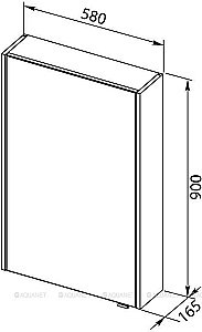 Зеркальный шкаф Aquanet Августа 58 белый купить в интернет-магазине сантехники Sanbest