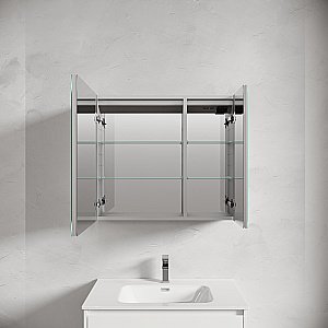 Зеркальный шкаф Sancos Evoke 90х70 SC8090 серый купить в интернет-магазине сантехники Sanbest