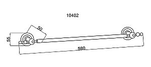 Полотенцедержатель Boheme Imperiale 10402 купить в интернет-магазине сантехники Sanbest