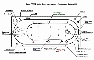 Акриловая ванна Aquanet Lotos 170x75 с каркасом купить в интернет-магазине Sanbest