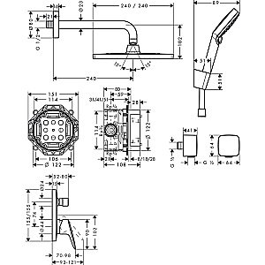Душевая система Hansgrohe Crometta E 27957000 хром купить в интернет-магазине сантехники Sanbest