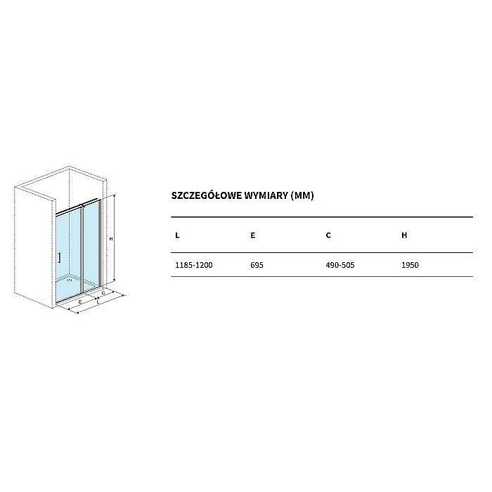Душевая дверь со стенкой Excellent Mazo 120 купить в интернет-магазине Sanbest