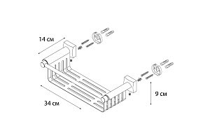 Полка FIXSEN KVADRO FX-61323 купить в интернет-магазине сантехники Sanbest