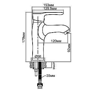 Смеситель для раковины Aquanet Elements SD20063 купить в интернет-магазине сантехники Sanbest