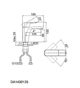 Смеситель для раковины D&K Berlin.Technische DA1432125 купить в интернет-магазине сантехники Sanbest