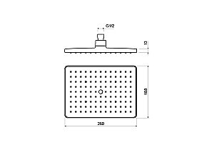 Верхний душ Aquatek AQ2087CR хром купить в интернет-магазине сантехники Sanbest