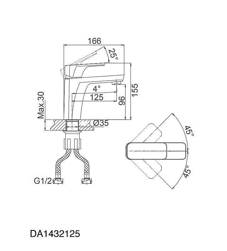 Смеситель для раковины D&K Berlin.Technische DA1432125 купить в интернет-магазине сантехники Sanbest