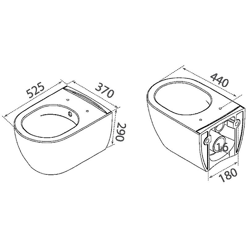 Унитаз Boheme Bianca 963-W белый глянцевый купить в интернет-магазине Sanbest
