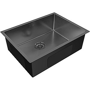 Кухонная мойка Paulmark Next 58 PM215844-GM вороненая сталь купить в интернет-магазине сантехники Sanbest