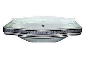 Раковина с пьедесталом Creavit Klasik 66 KL250.000I0 белая с декором DIAG./GRI купить в интернет-магазине Sanbest