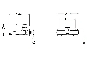 Смеситель для ванны Schein Elite 471HS/8057020PT купить в интернет-магазине сантехники Sanbest