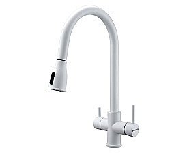 Смеситель для кухни Paulmark Lange La214212-WH белый матовый купить в интернет-магазине сантехники Sanbest