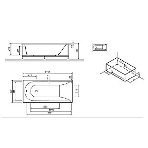 Ванна акриловая AM.PM Spirit W72A-180-080W-A2 180x80 купить в интернет-магазине Sanbest