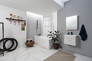 Зеркальный шкаф Aquanet Нота 50 белый купить в интернет-магазине сантехники Sanbest