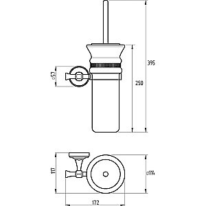 Ершик для туалета Migliore Dubai 31238 белая керамика/хром-swarovski купить в интернет-магазине сантехники Sanbest