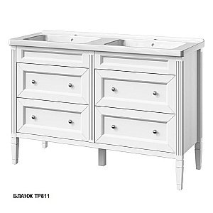 Тумба с раковиной с 2-мя ящиками Caprigo Albion-concept 125 цвет на заказ для ванной в интернет-магазине Sanbest