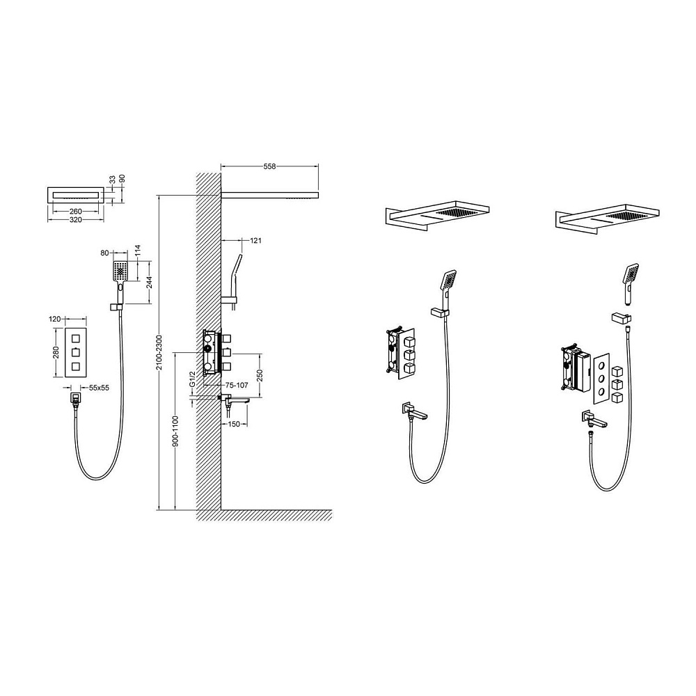 Душевая система Timo Petruma SX-5079/00SM купить в интернет-магазине сантехники Sanbest