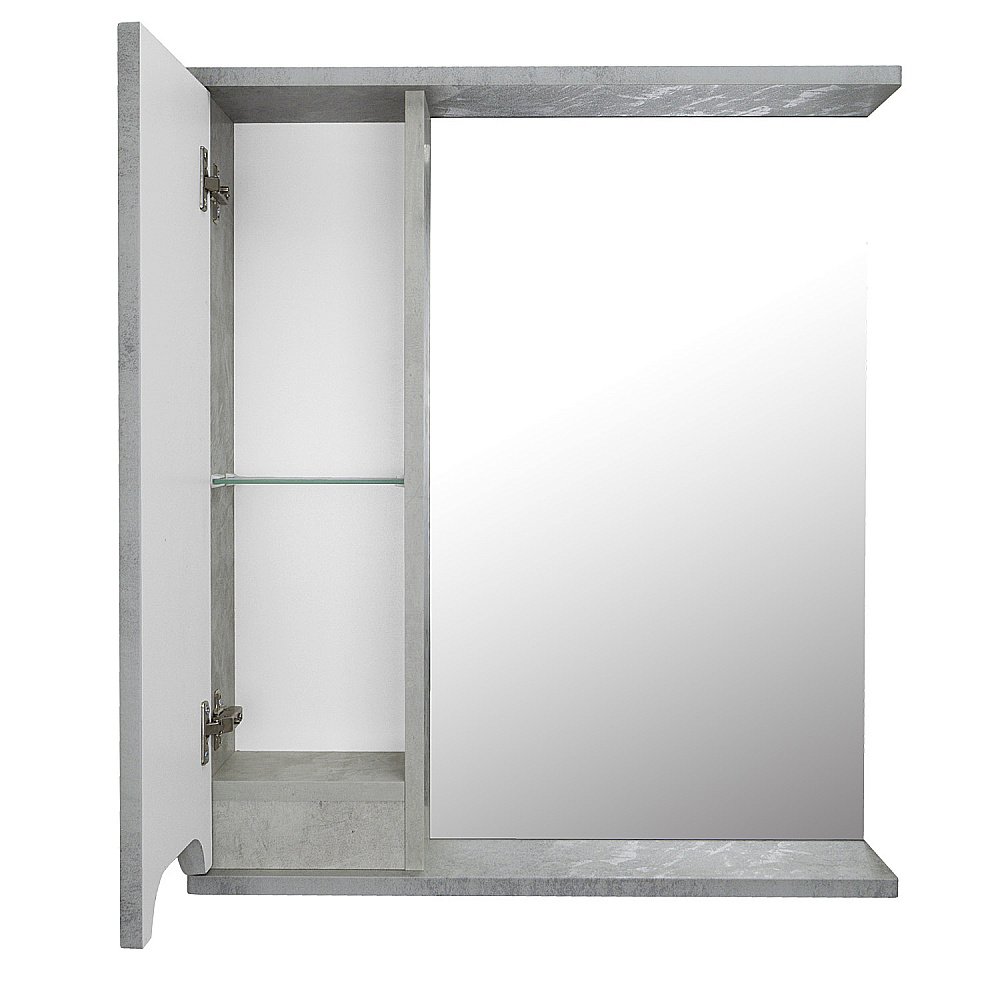 Зеркало со шкафом Loranto Florena 60 светлый бетон в ванную от интернет-магазине сантехники Sanbest