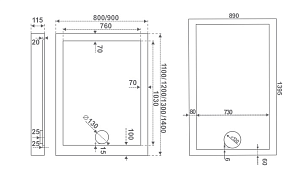 Душевой поддон Good door ОЛИМПИК 140x90 купить в интернет-магазине Sanbest