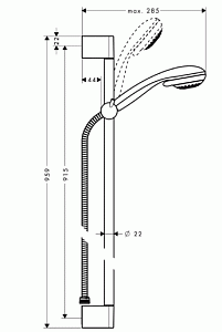 Душевая гарнитура Hansgrohe Crometta 85 multi 27766000 купить в интернет-магазине сантехники Sanbest